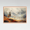 Orange Wood Wolf Valley Poster
