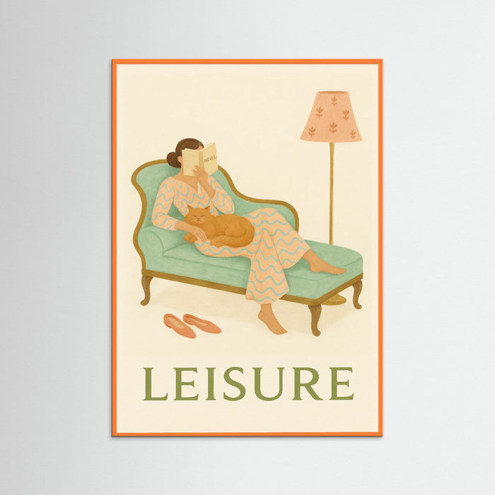 Orange Wood Woman Reading