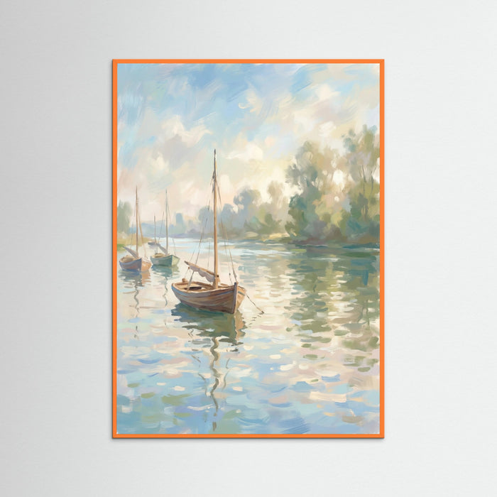 Orange Wood Woman in Field