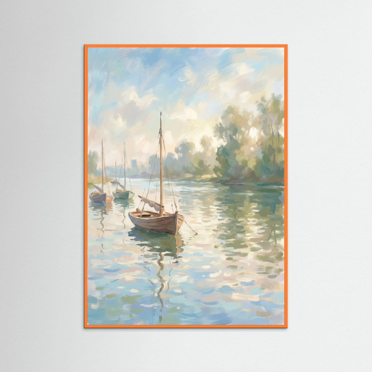 Orange Wood Woman in Field