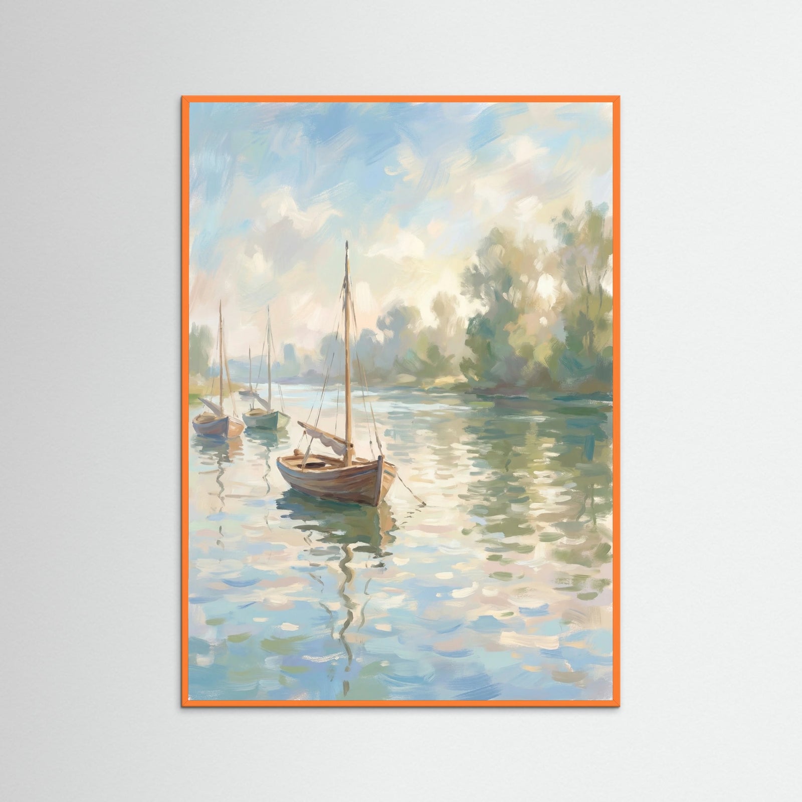 Orange Wood Woman in Field