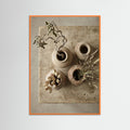 Orange Wood Worn Flora