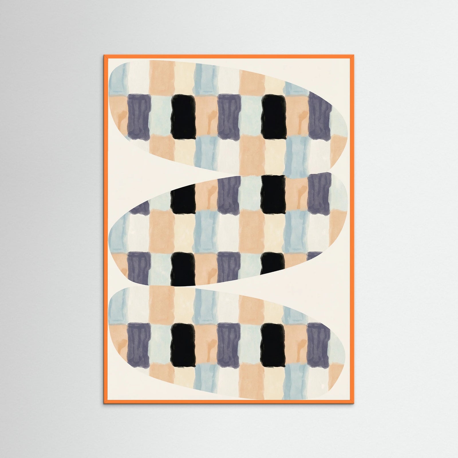 Orange Wood Woven Flow