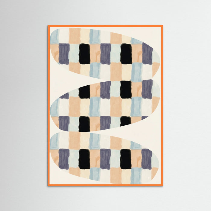 Orange Wood Woven Flow