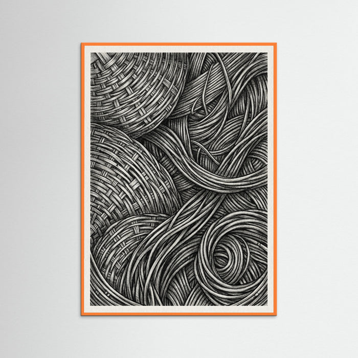 Orange Wood Woven Folds