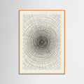 Orange Wood Woven Grid Study
