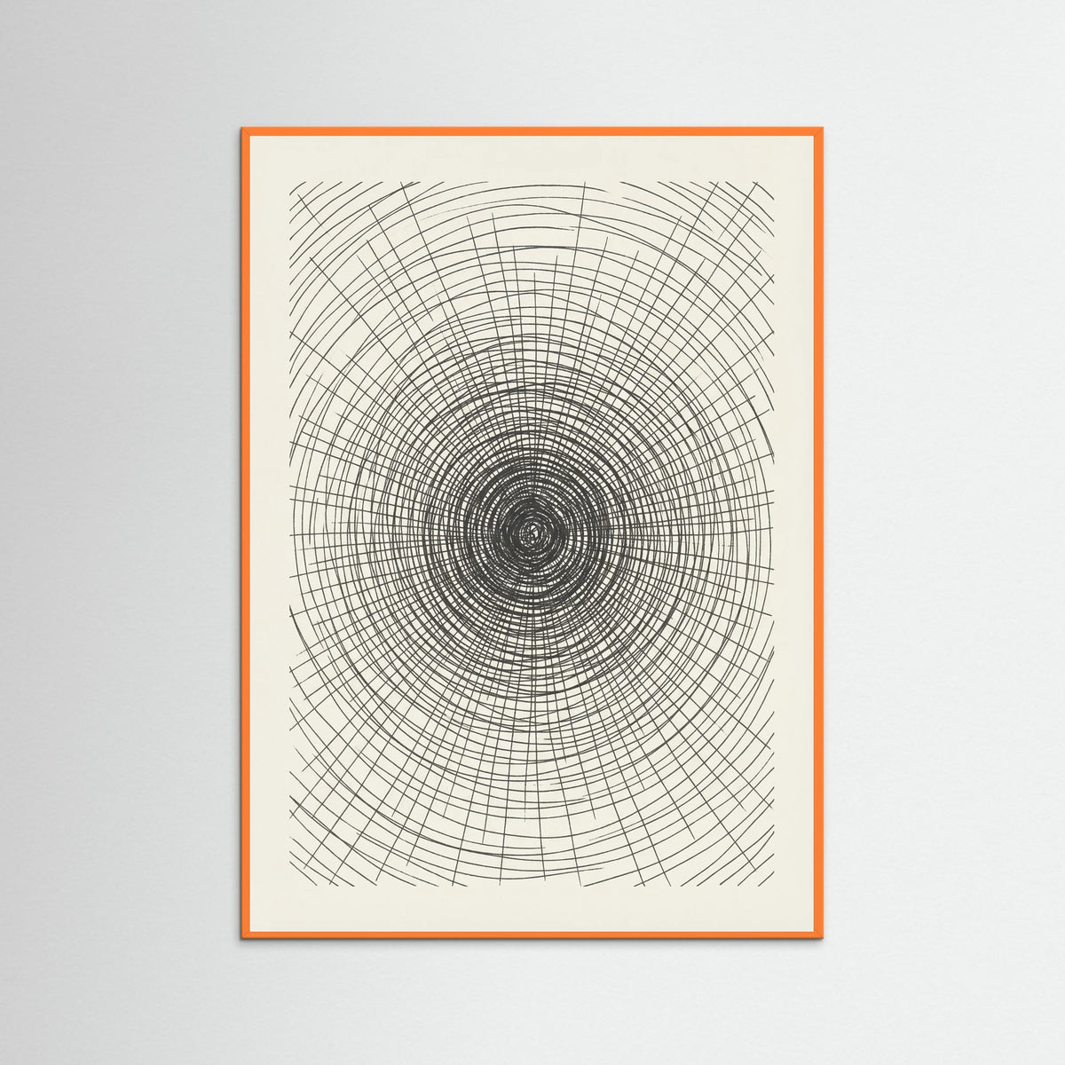 Orange Wood Woven Grid Study