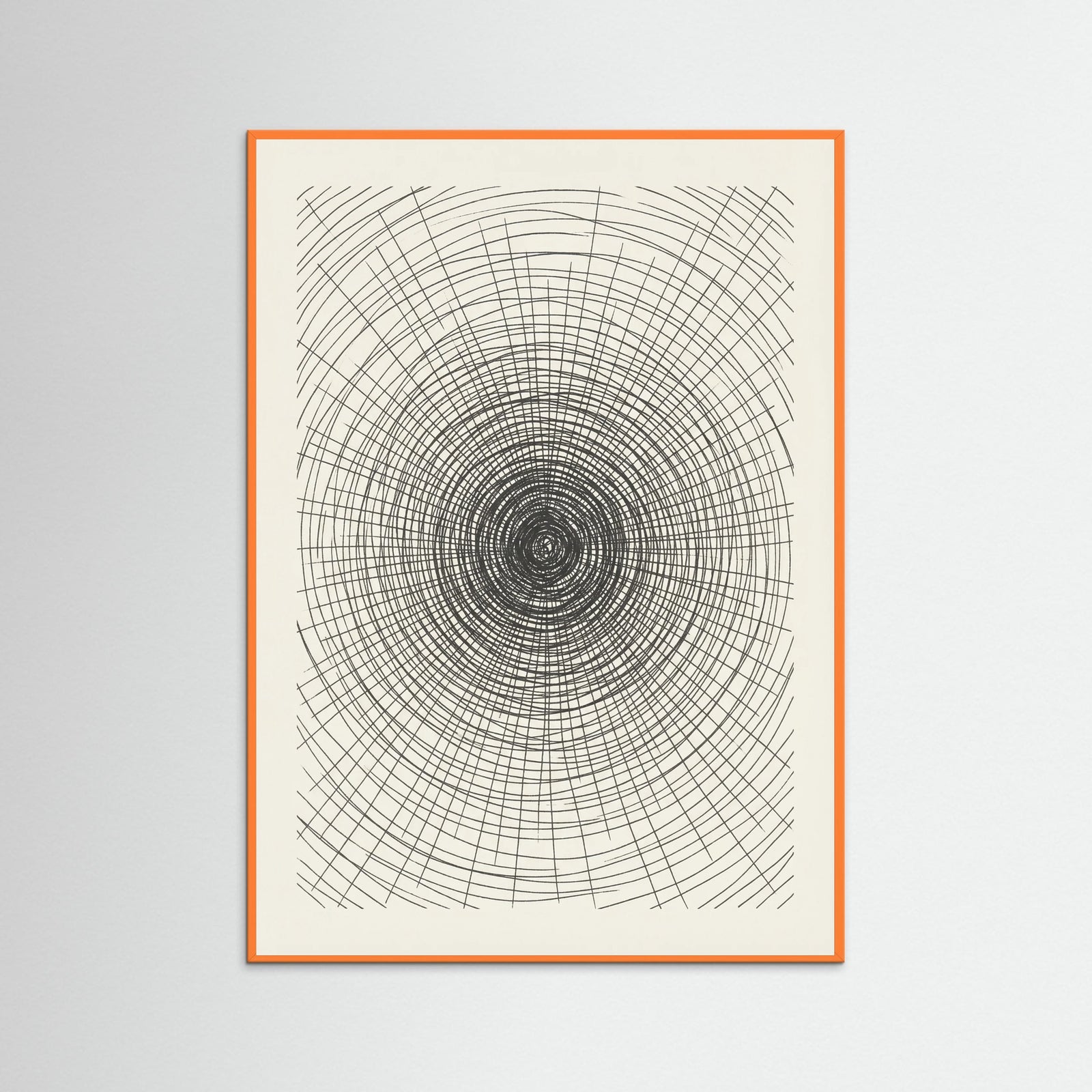 Orange Wood Woven Grid Study