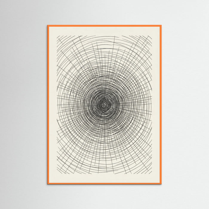 Orange Wood Woven Grid Study