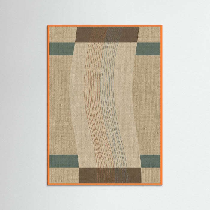 Orange Wood Woven Horizons