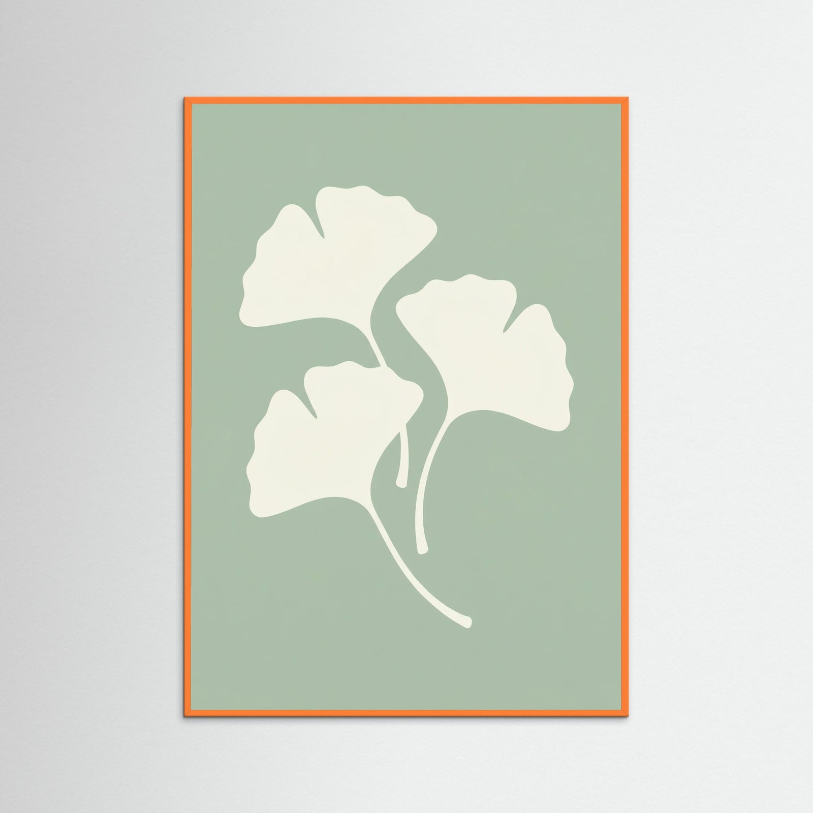 Orange Wood Woven Sage Foliage