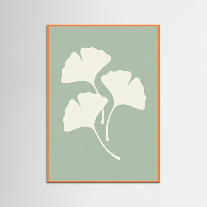 Orange Wood Woven Sage Foliage