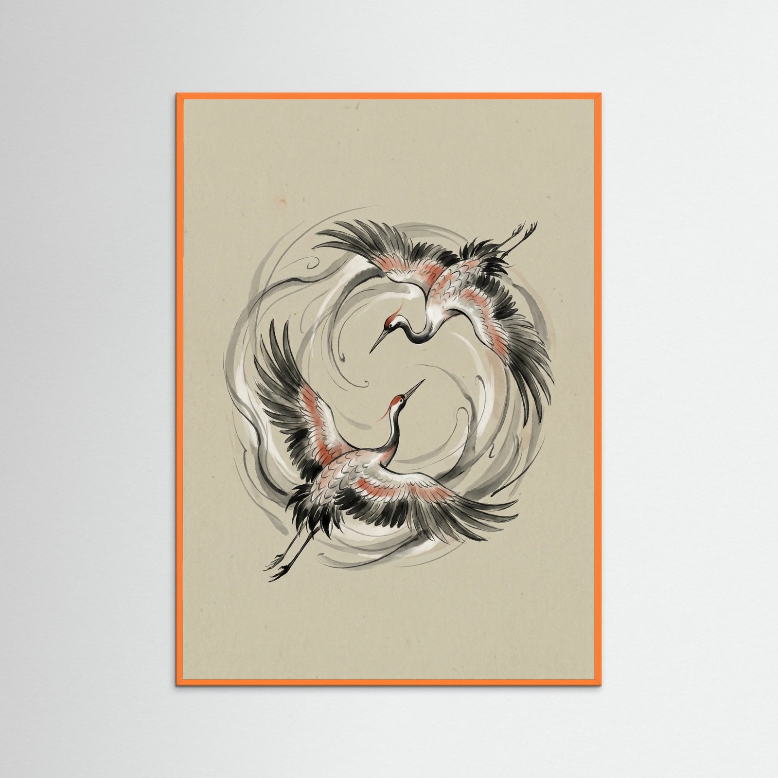 Orange Wood Yin Yang Koi