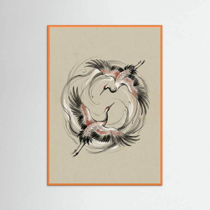 Orange Wood Yin Yang Koi