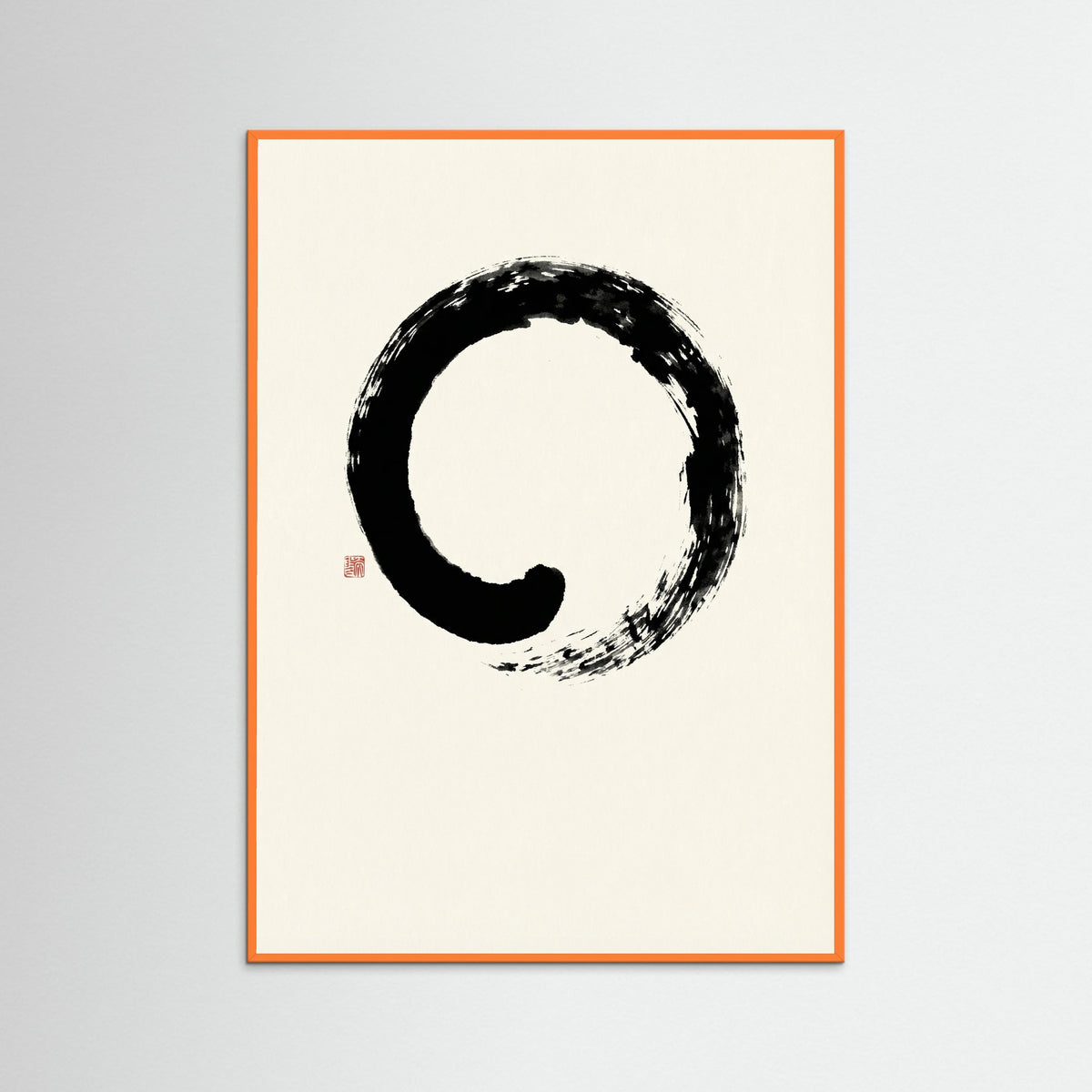 Orange Wood Zen Flow Circle