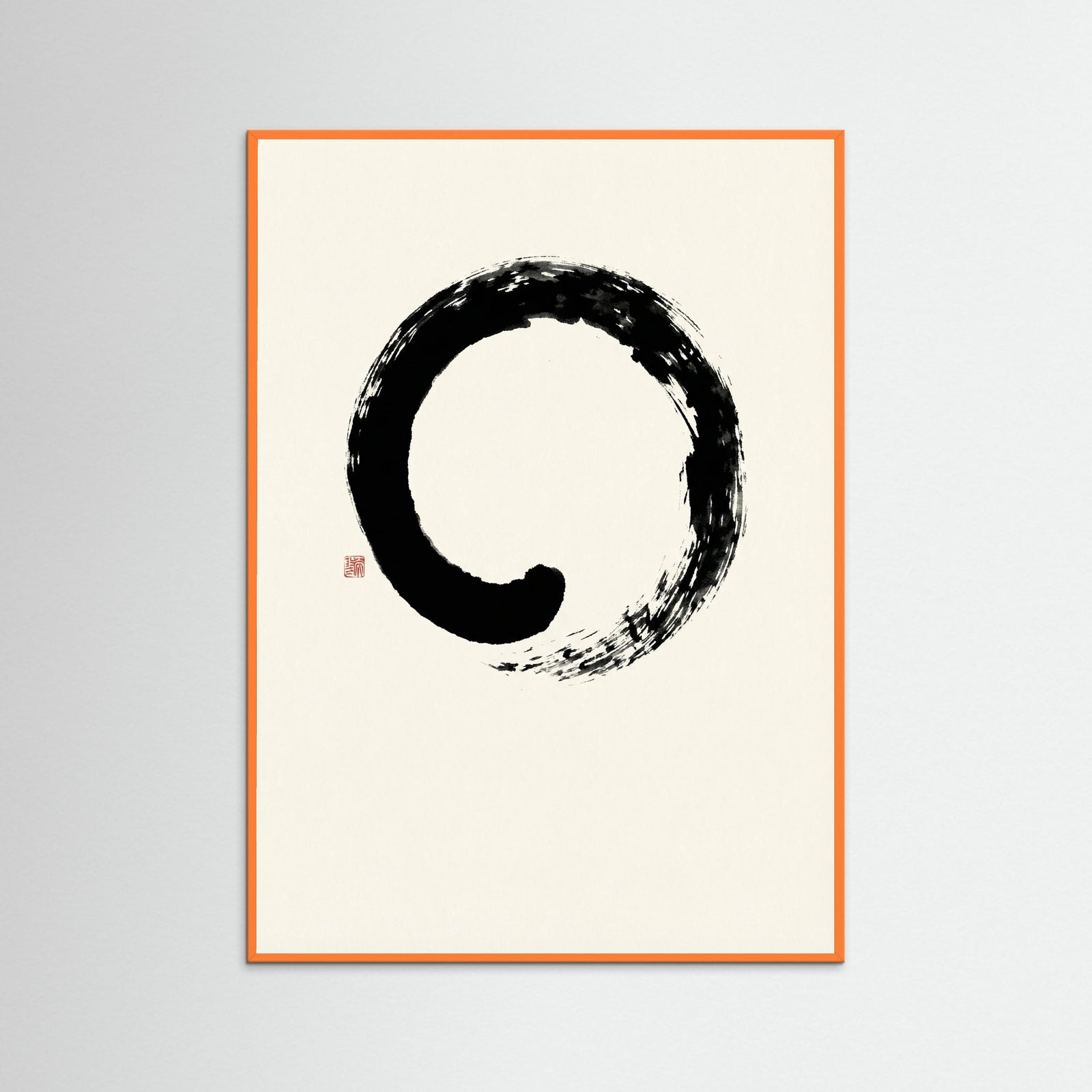 Orange Wood Zen Flow Circle