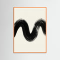 Orange Wood Zen Strokes