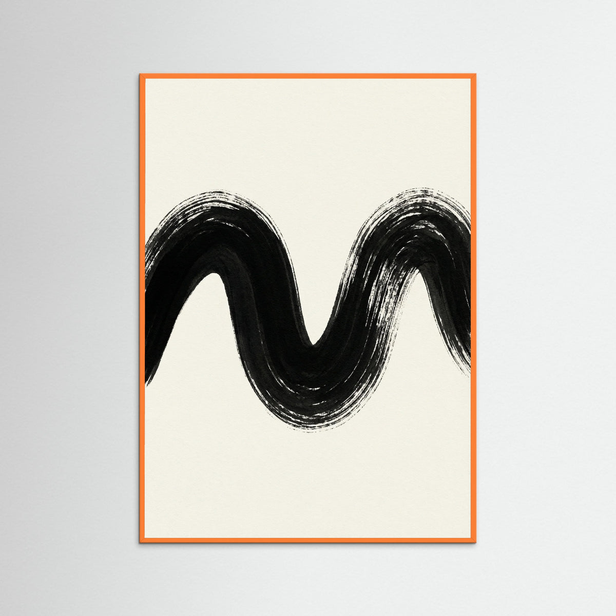 Orange Wood Zen Strokes