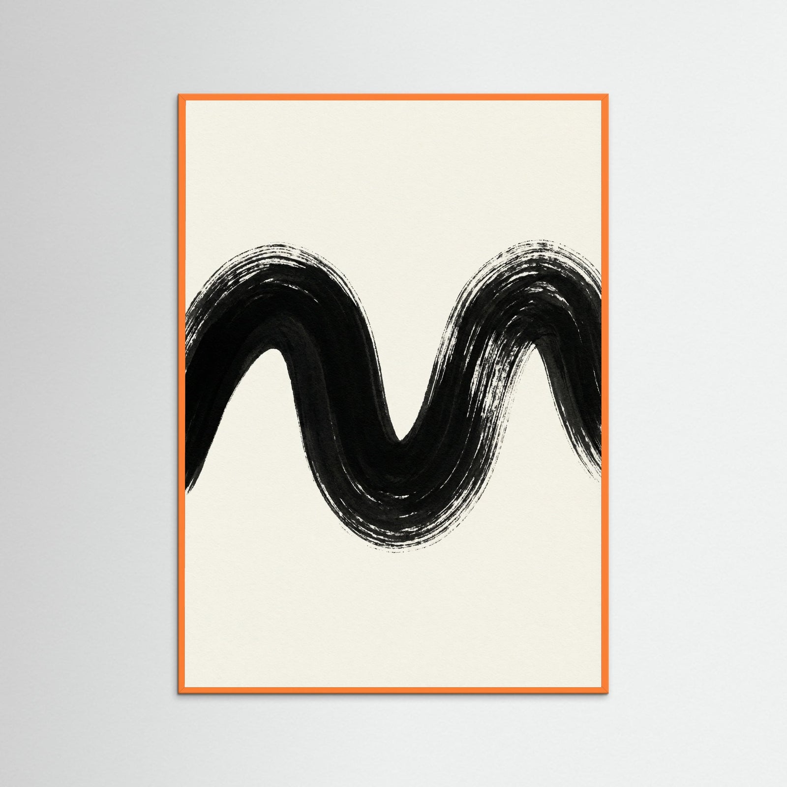 Orange Wood Zen Strokes
