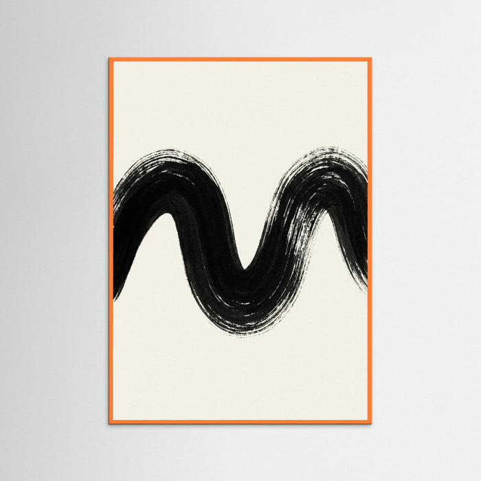 Orange Wood Zen Strokes