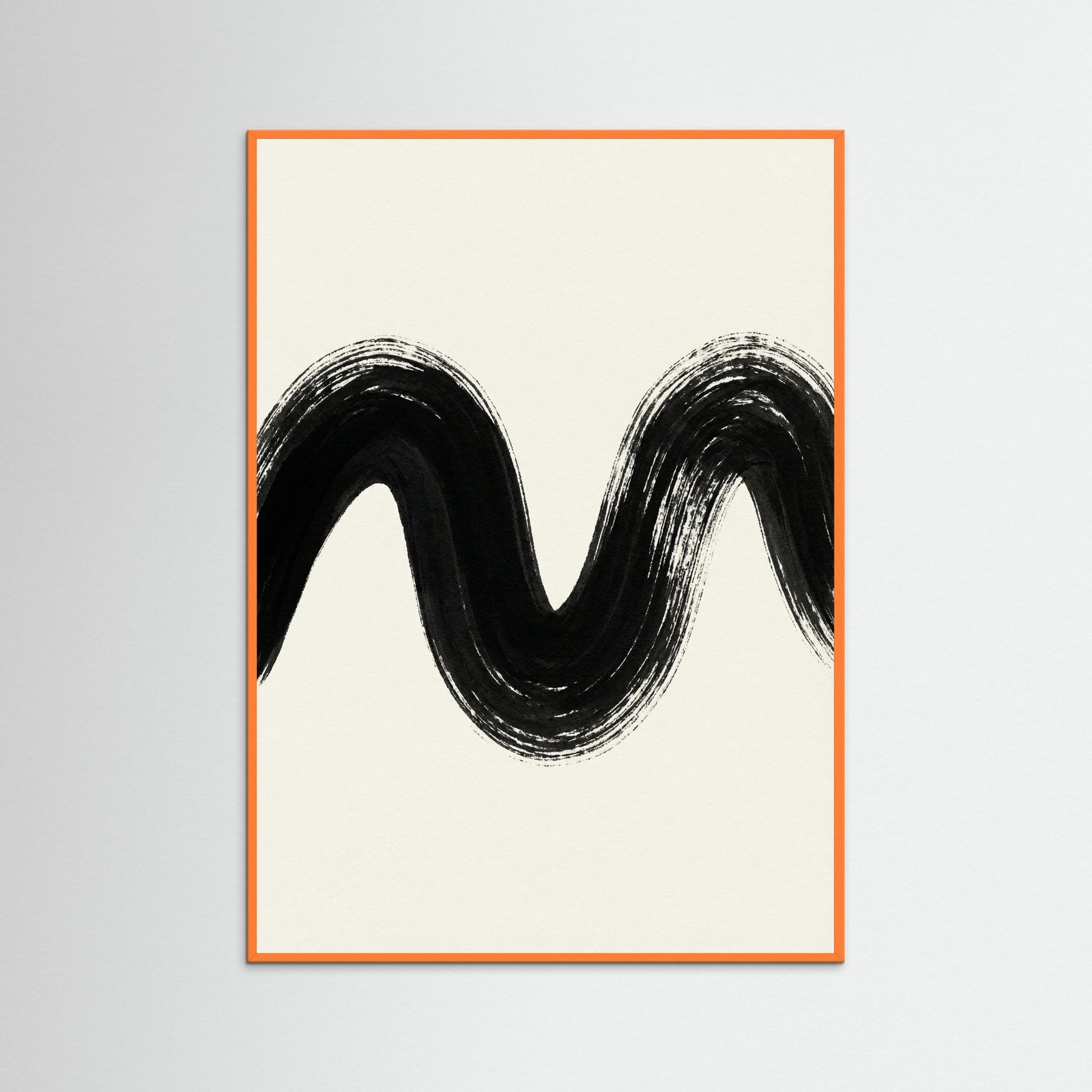 Orange Wood Zen Strokes