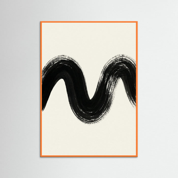 Orange Wood Zen Strokes