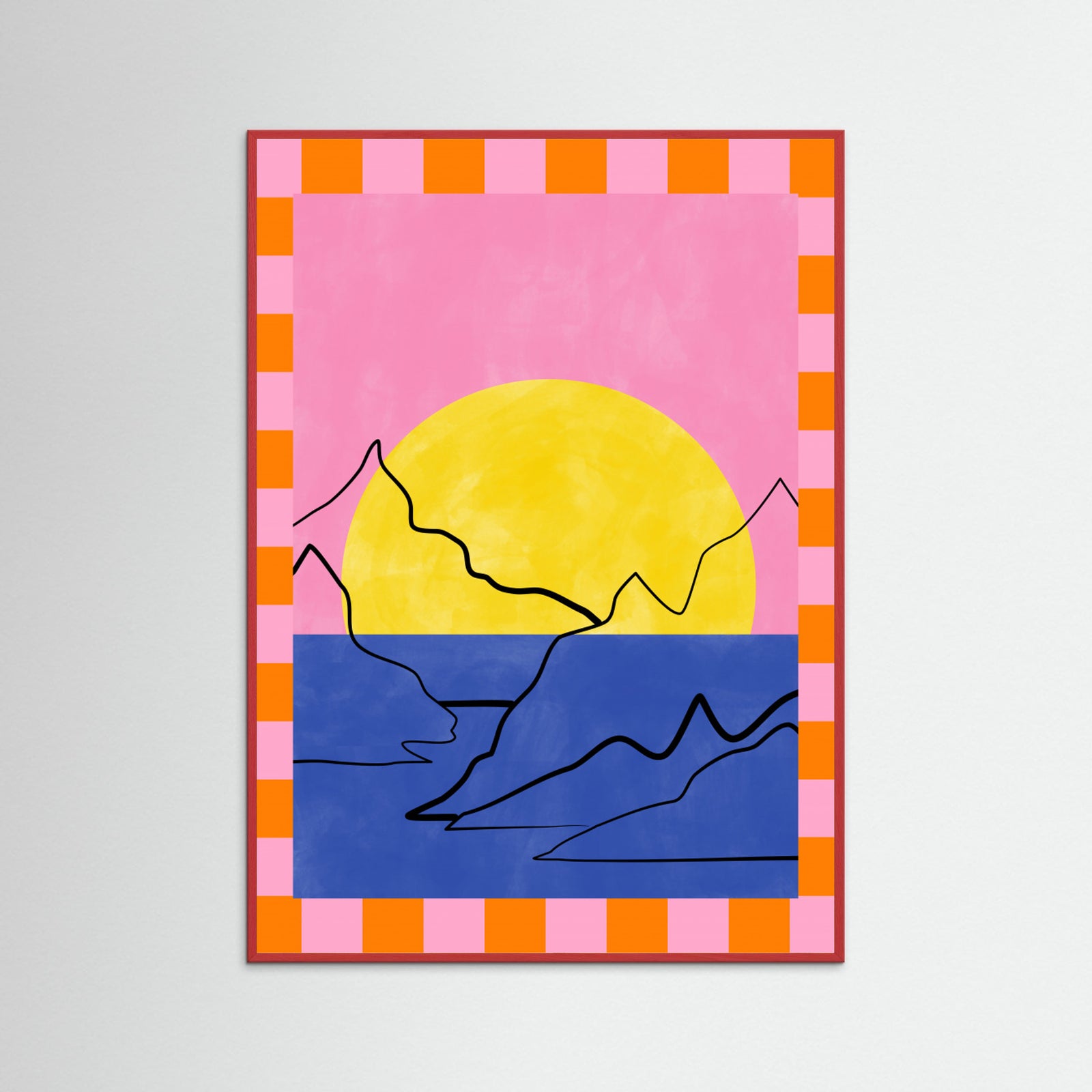 Red Wood Abstract Composition No. 47 Poster
