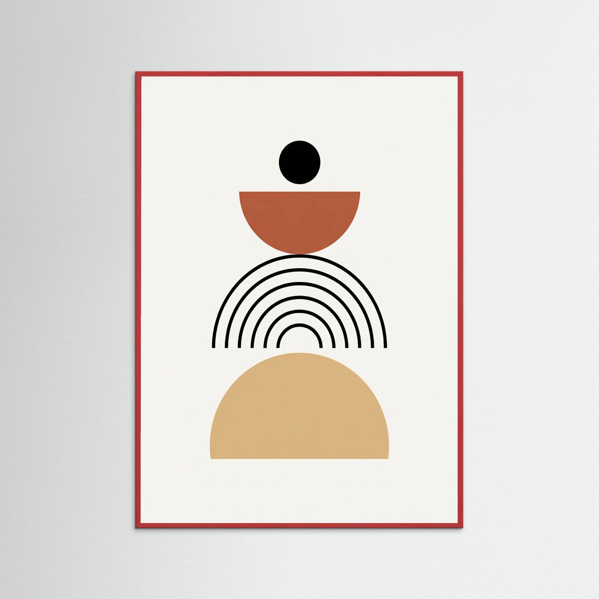 Red Wood Abstract Arches