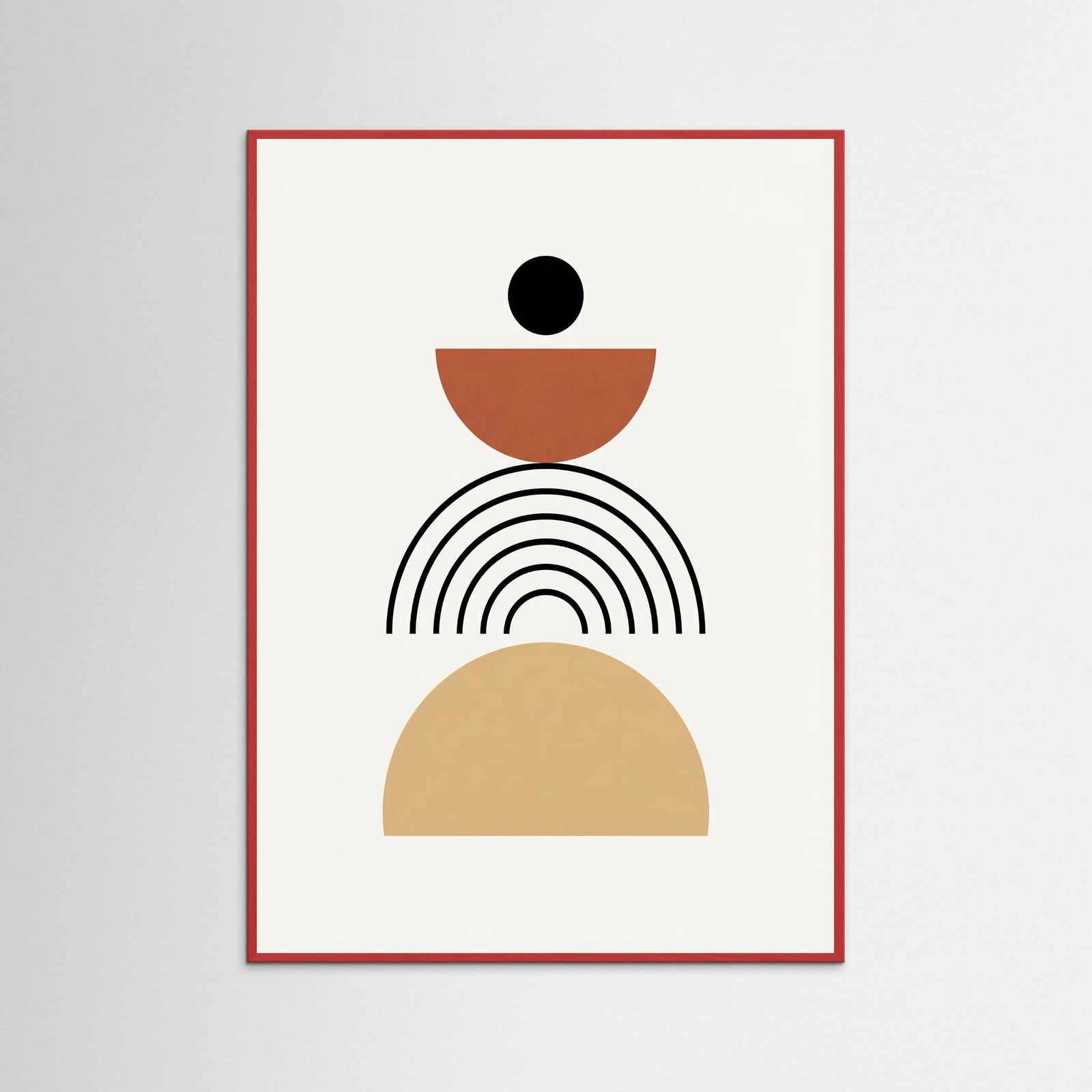 Red Wood Abstract Arches