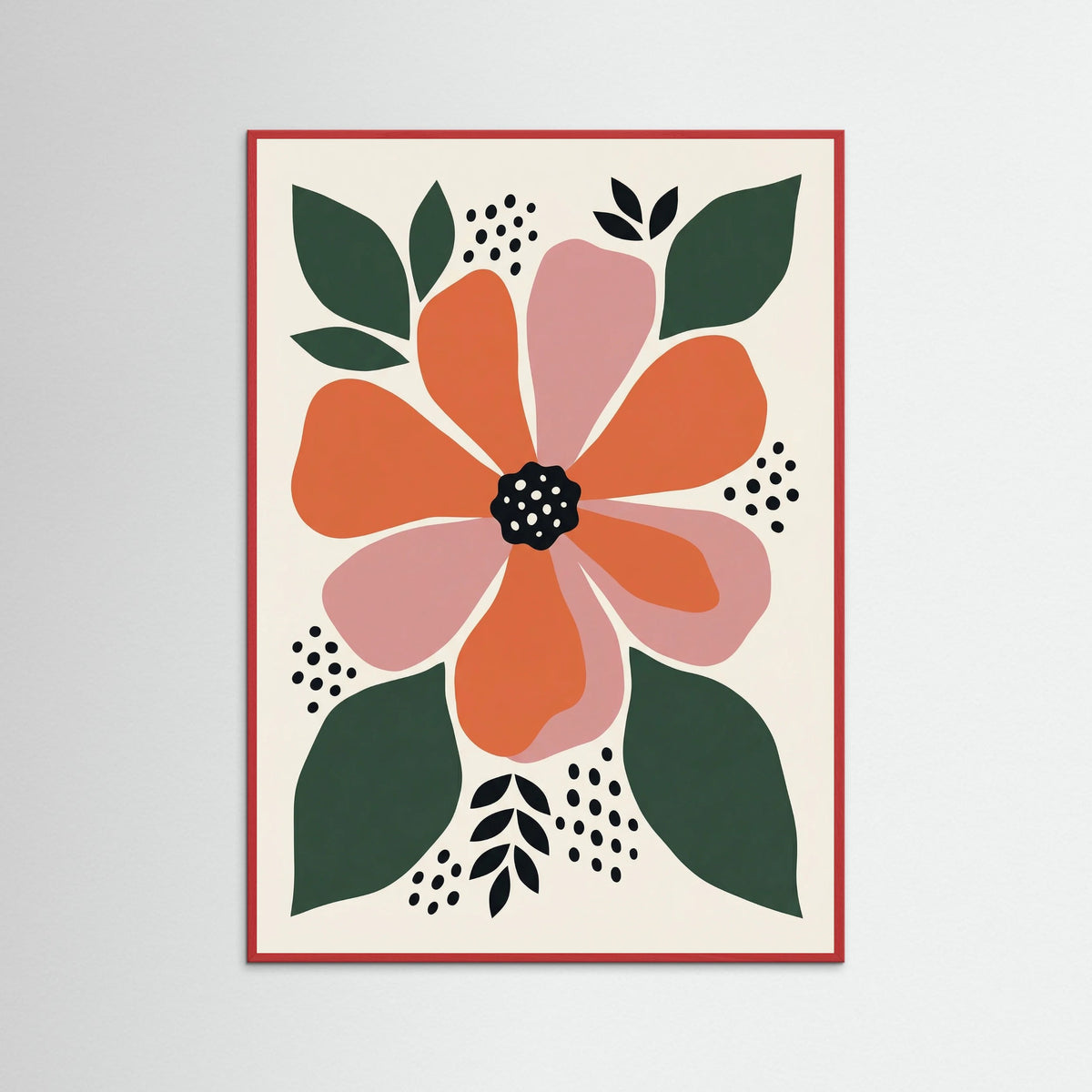 Red Wood Abstract Bloom Garden