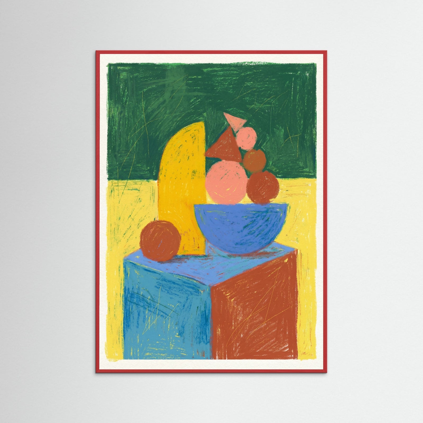 Red Wood Abstract Bloom