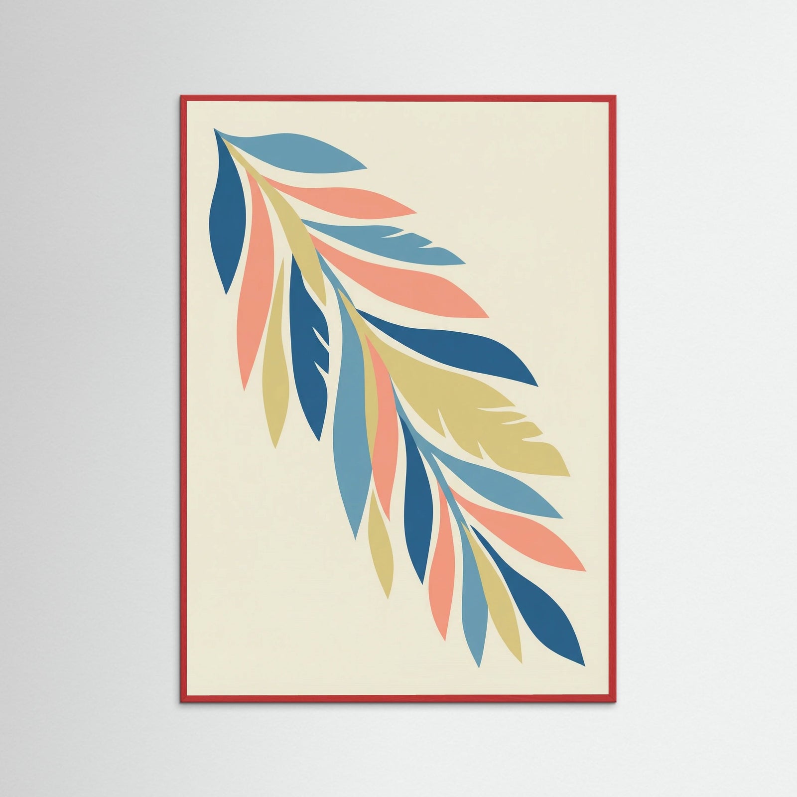 Red Wood Abstract Blooms