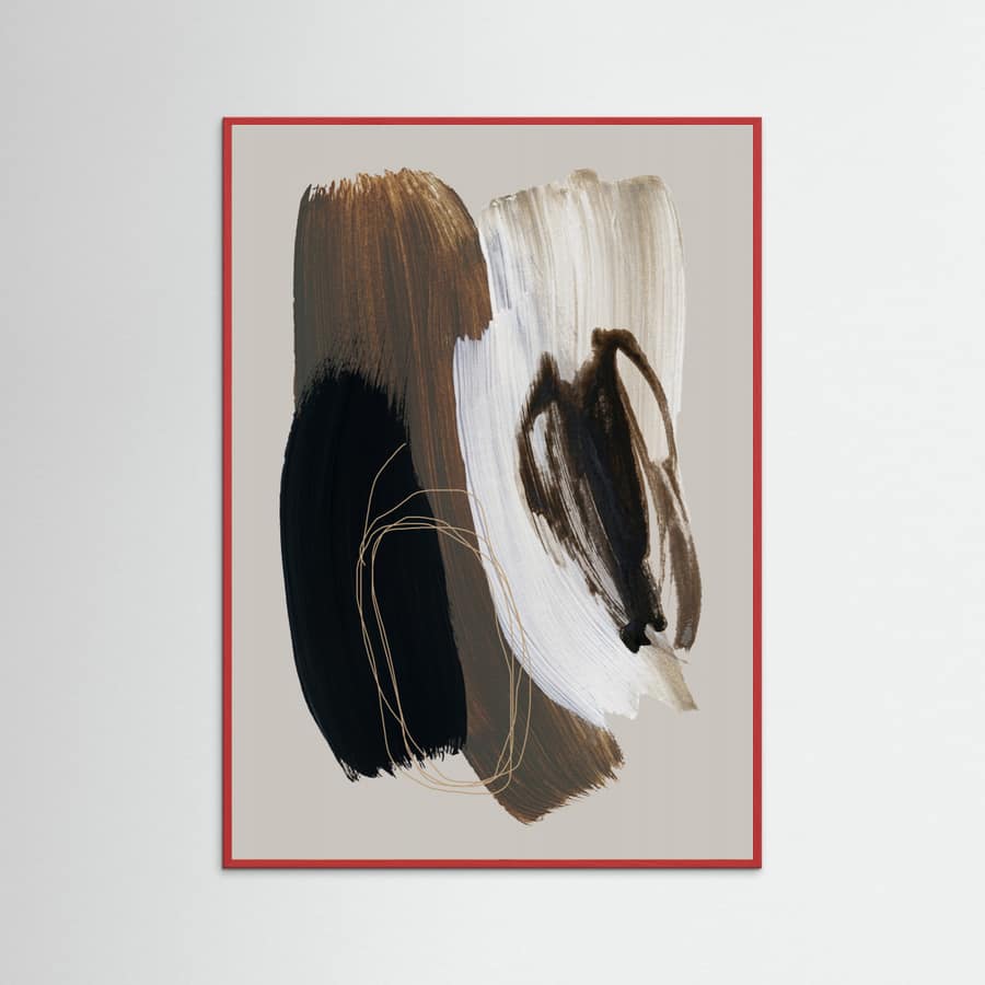 Abstract Brush Strokes 108X Poster – Poster und Kunstdruck