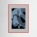 Red Wood Abstract Brush Strokes 60Y Poster