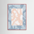 Red Wood Abstract Brush Strokes 98A Poster