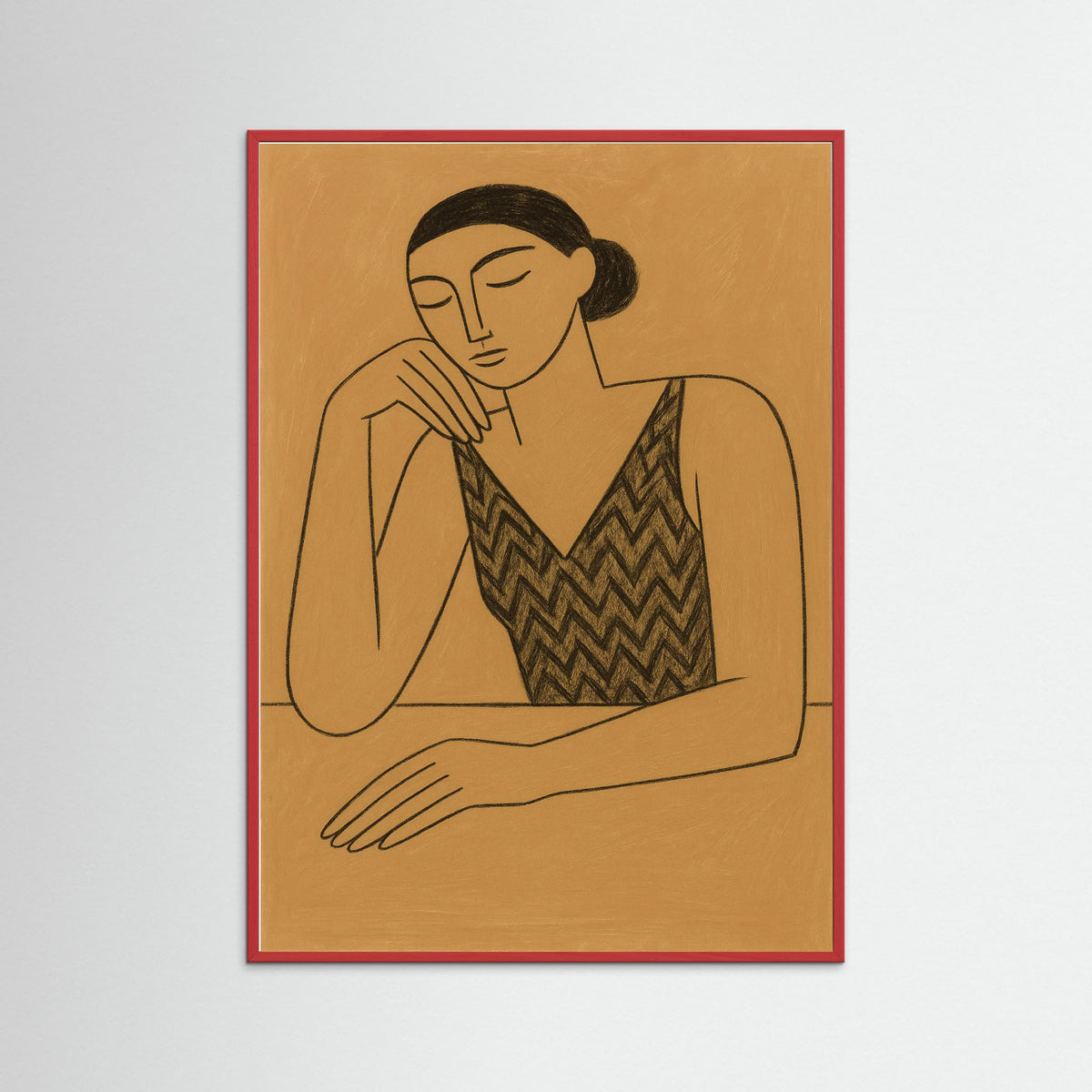 Red Wood Abstract Contemplation 2