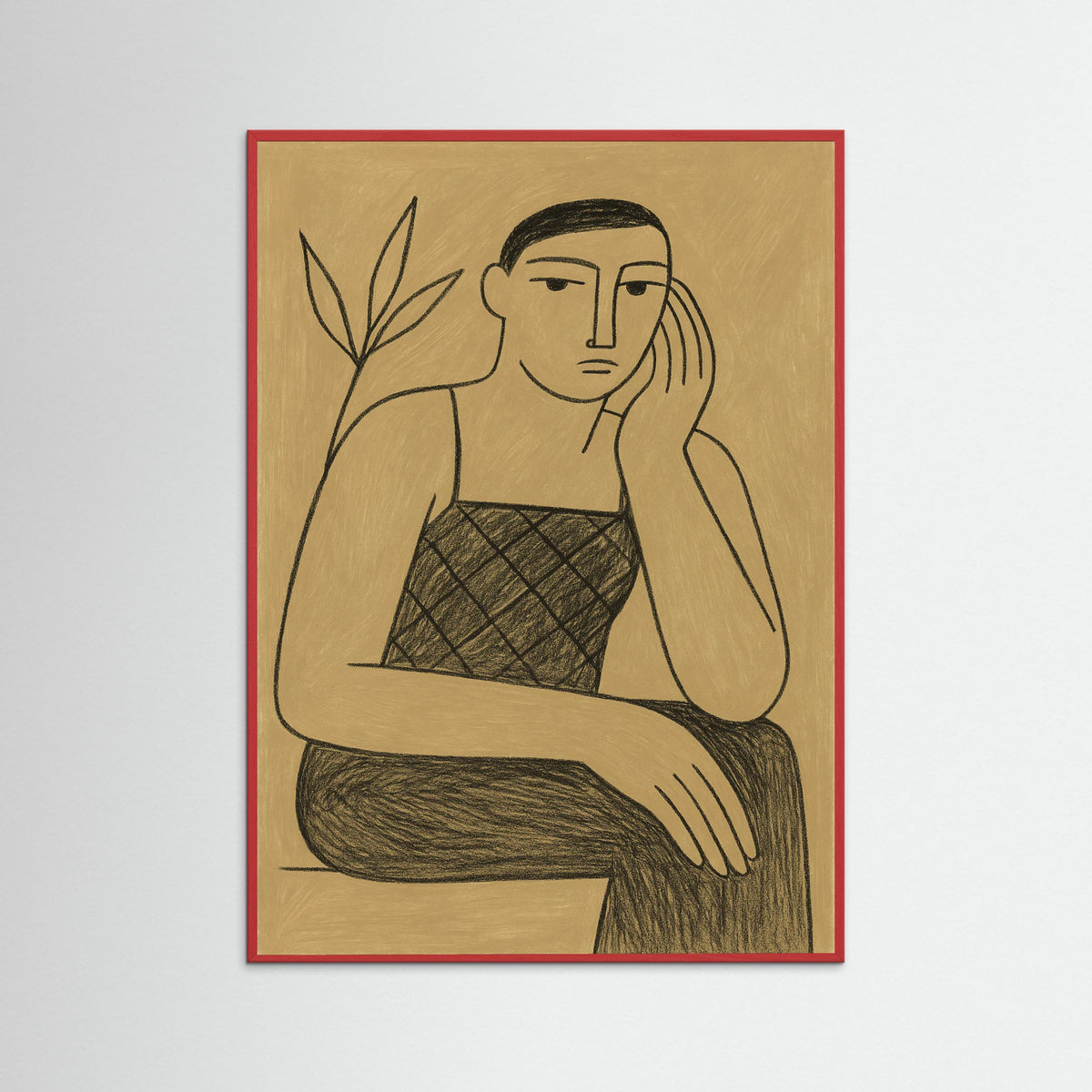 Red Wood Abstract Contemplation 3