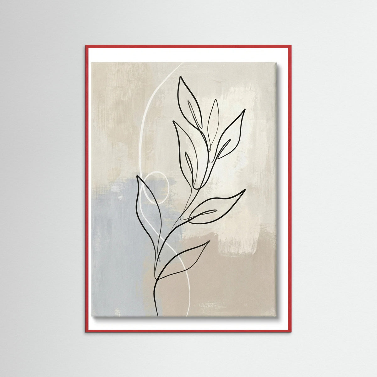 Red Wood Abstract Contour