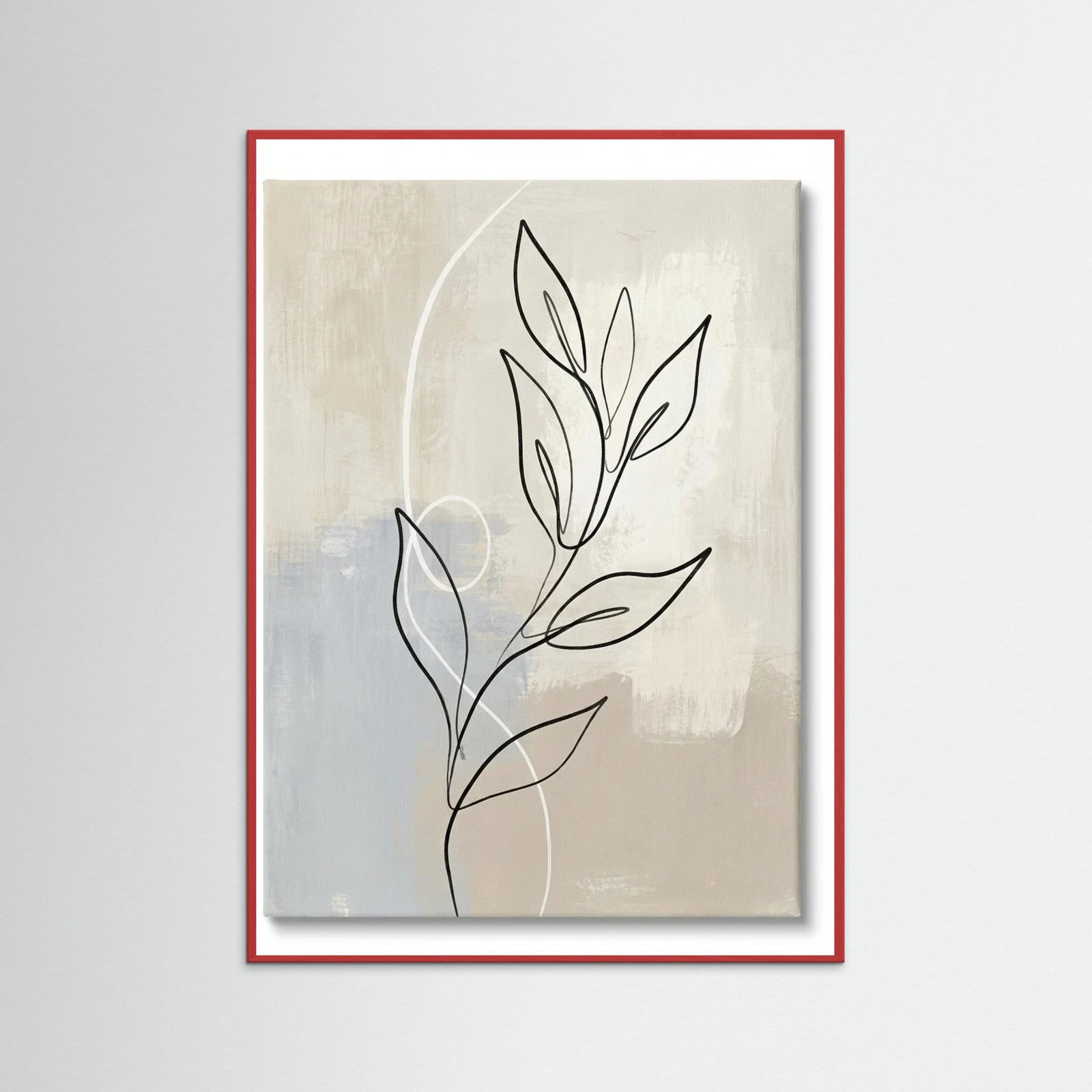 Red Wood Abstract Contour