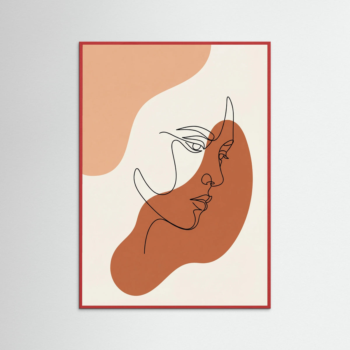 Red Wood Abstract Contours