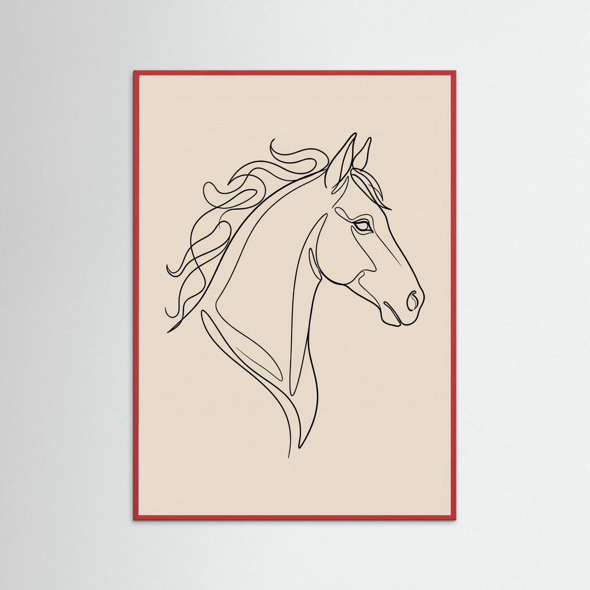 Red Wood Abstract Curly Portrait