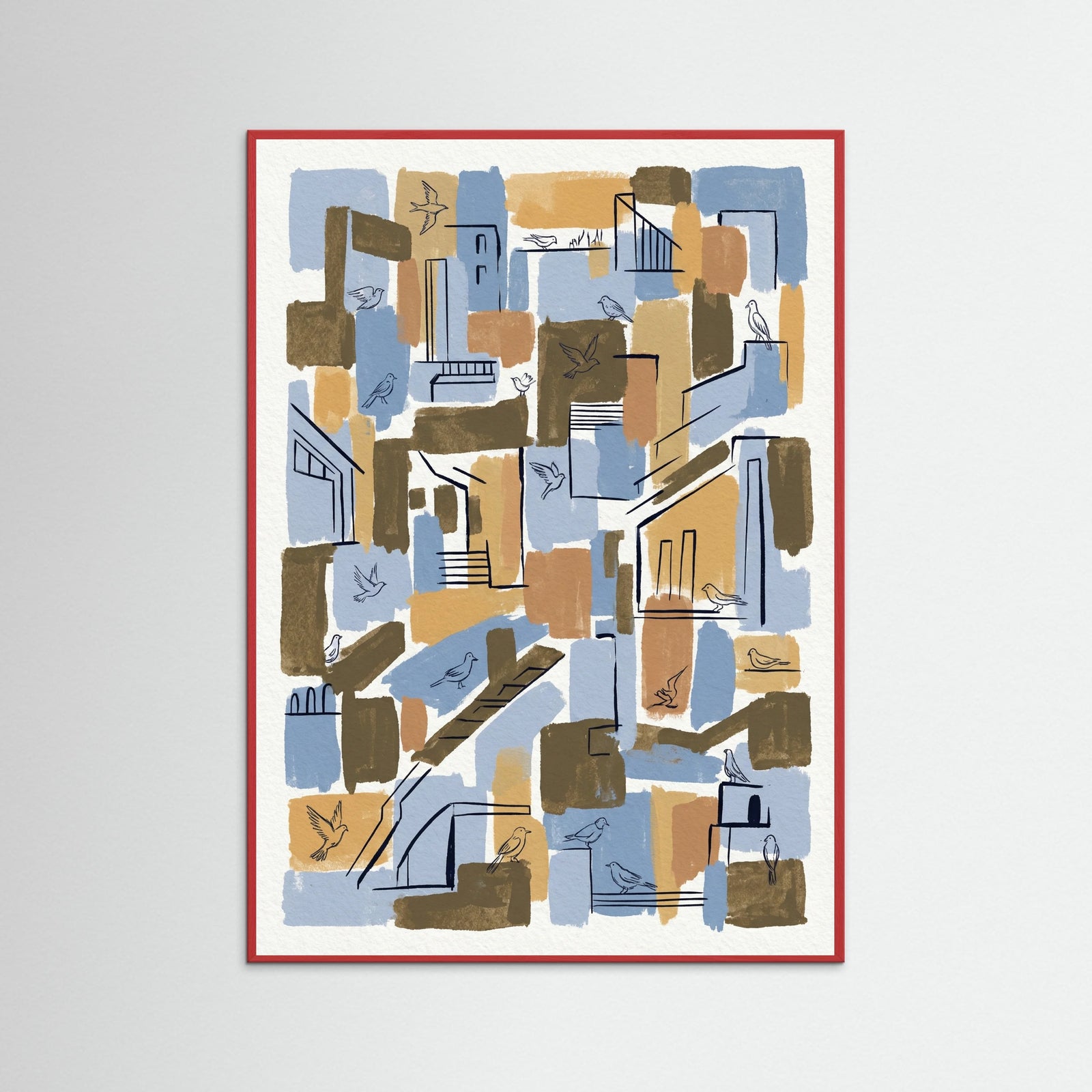 Red Wood Abstract Encounters