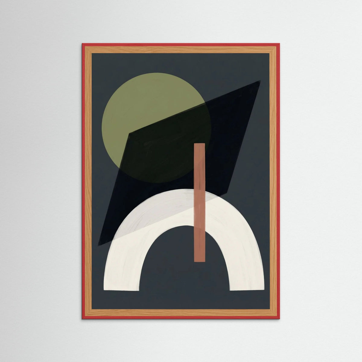 Red Wood Abstract Equilibrium