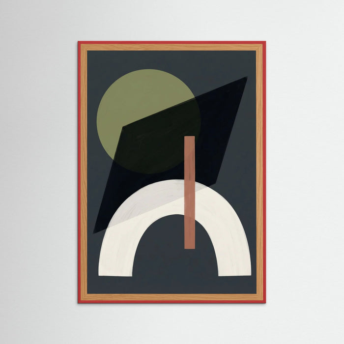 Red Wood Abstract Equilibrium