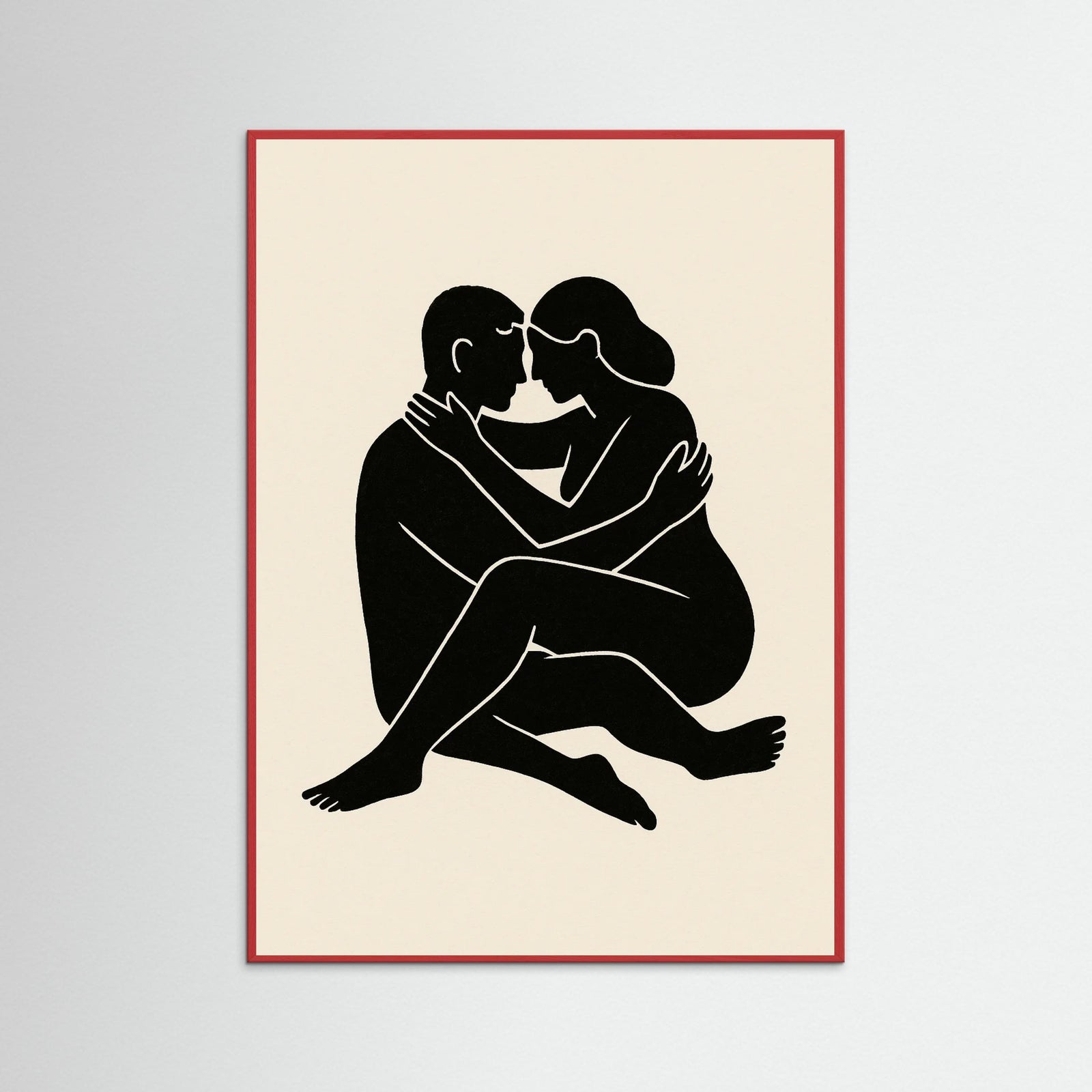 Red Wood Abstract Figure