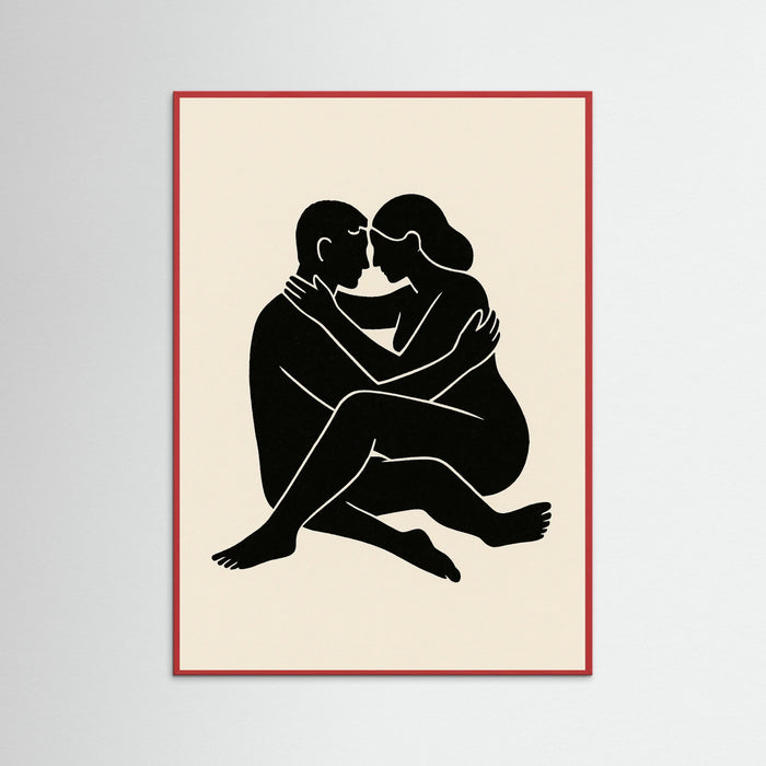 Red Wood Abstract Figure