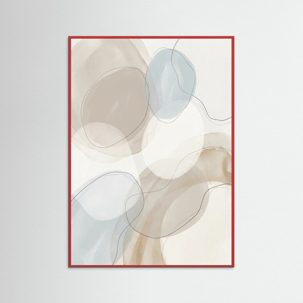 Red Wood Abstract Flow