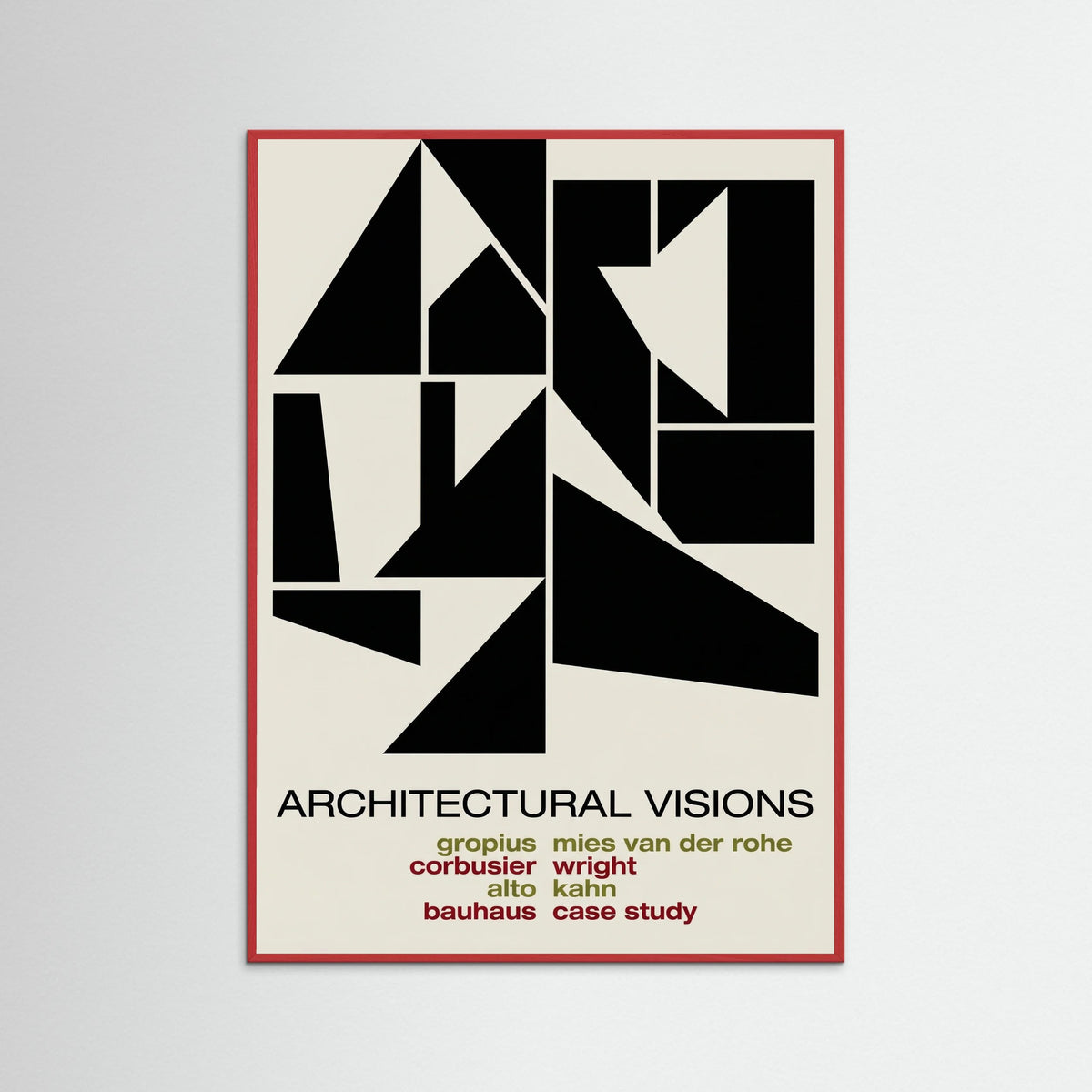 Red Wood Abstract Graphic Exhibition