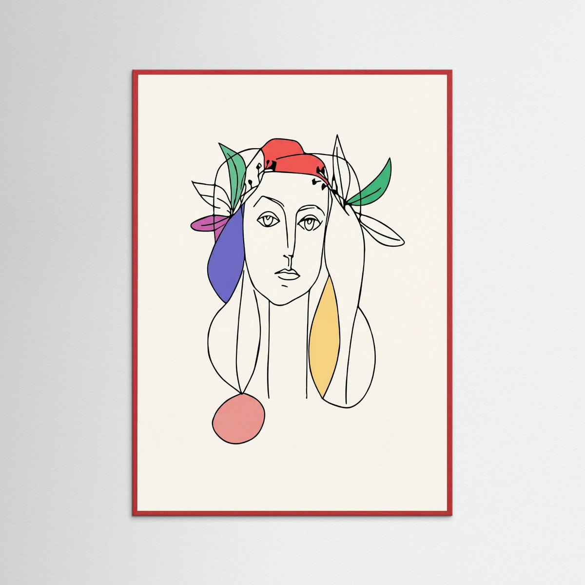 Red Wood Abstract Portrait