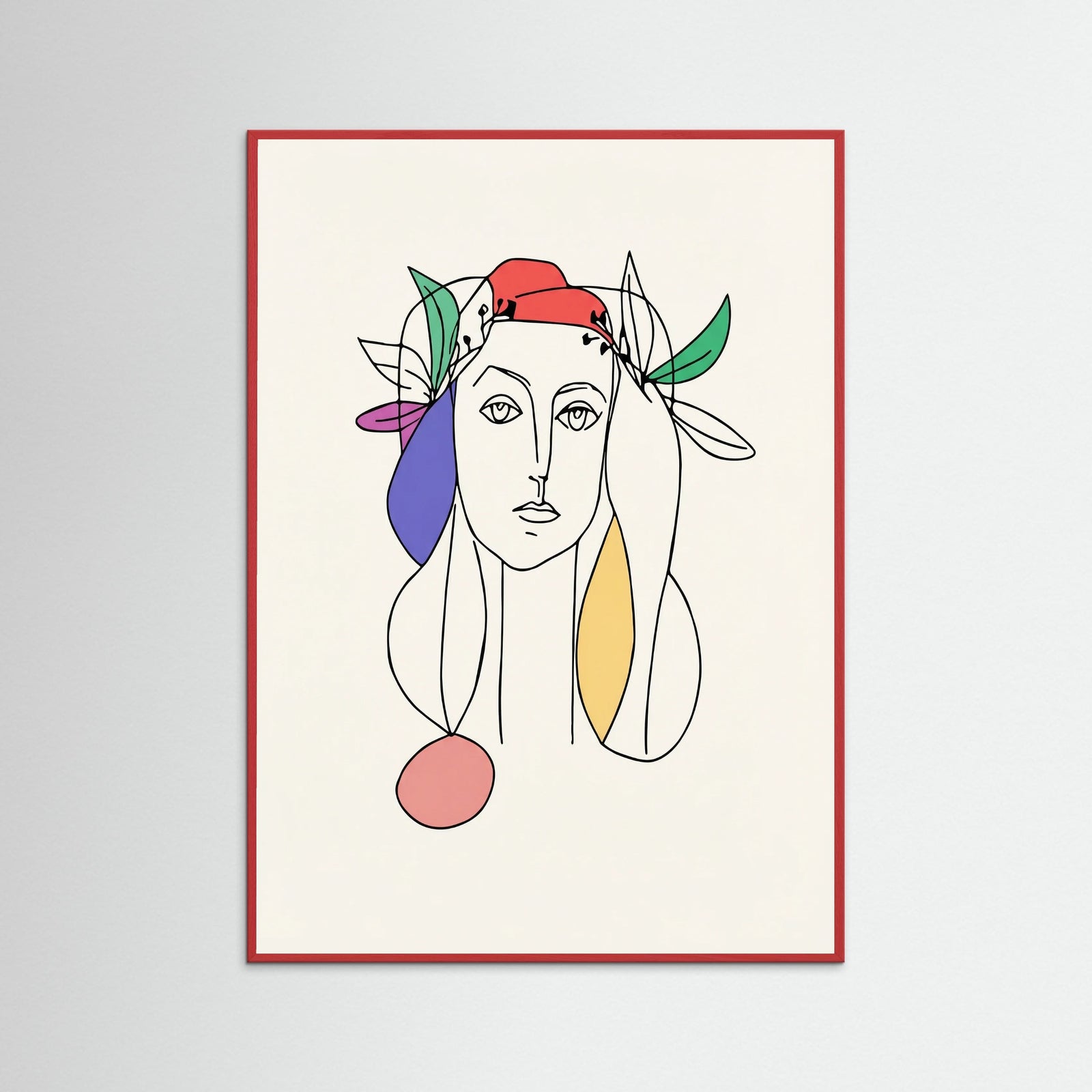 Red Wood Abstract Portrait